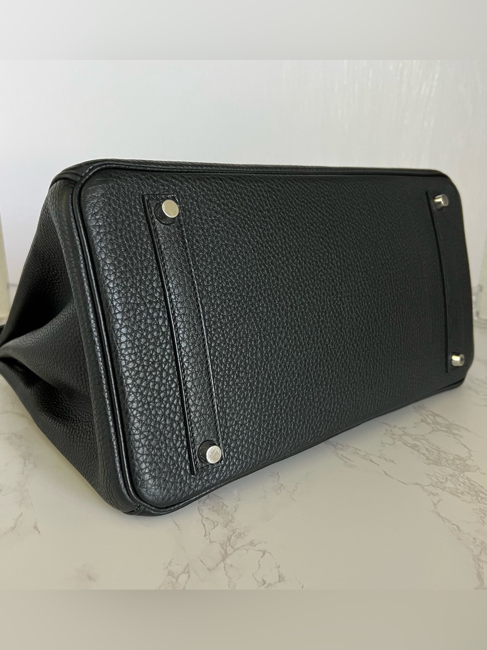 SOLD Hermes Black Birkin 35 in Noir Togo Leather With Palladium Hardware - Picture 8 of 16